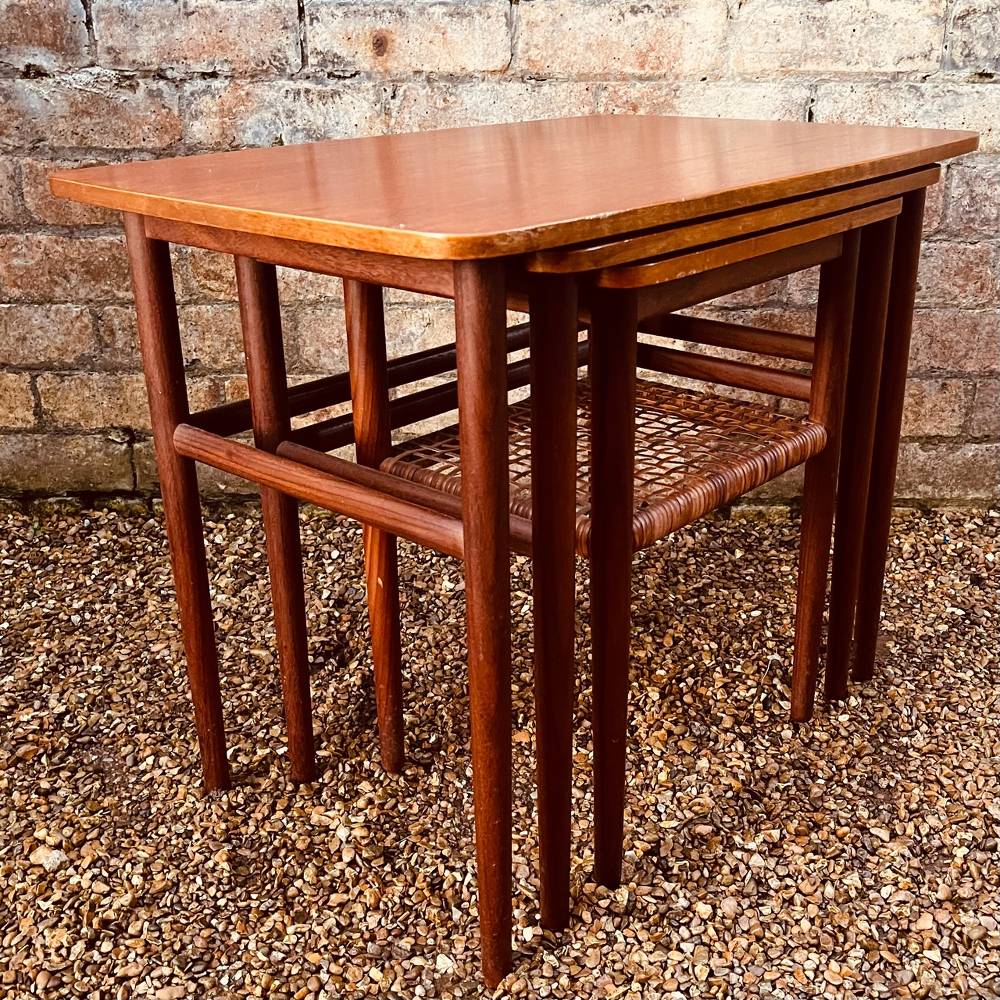 Cane shop nesting tables